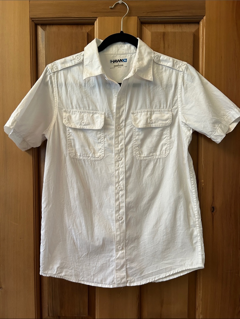 Tony Hawk White Short Sleeve Button-Down Shirt